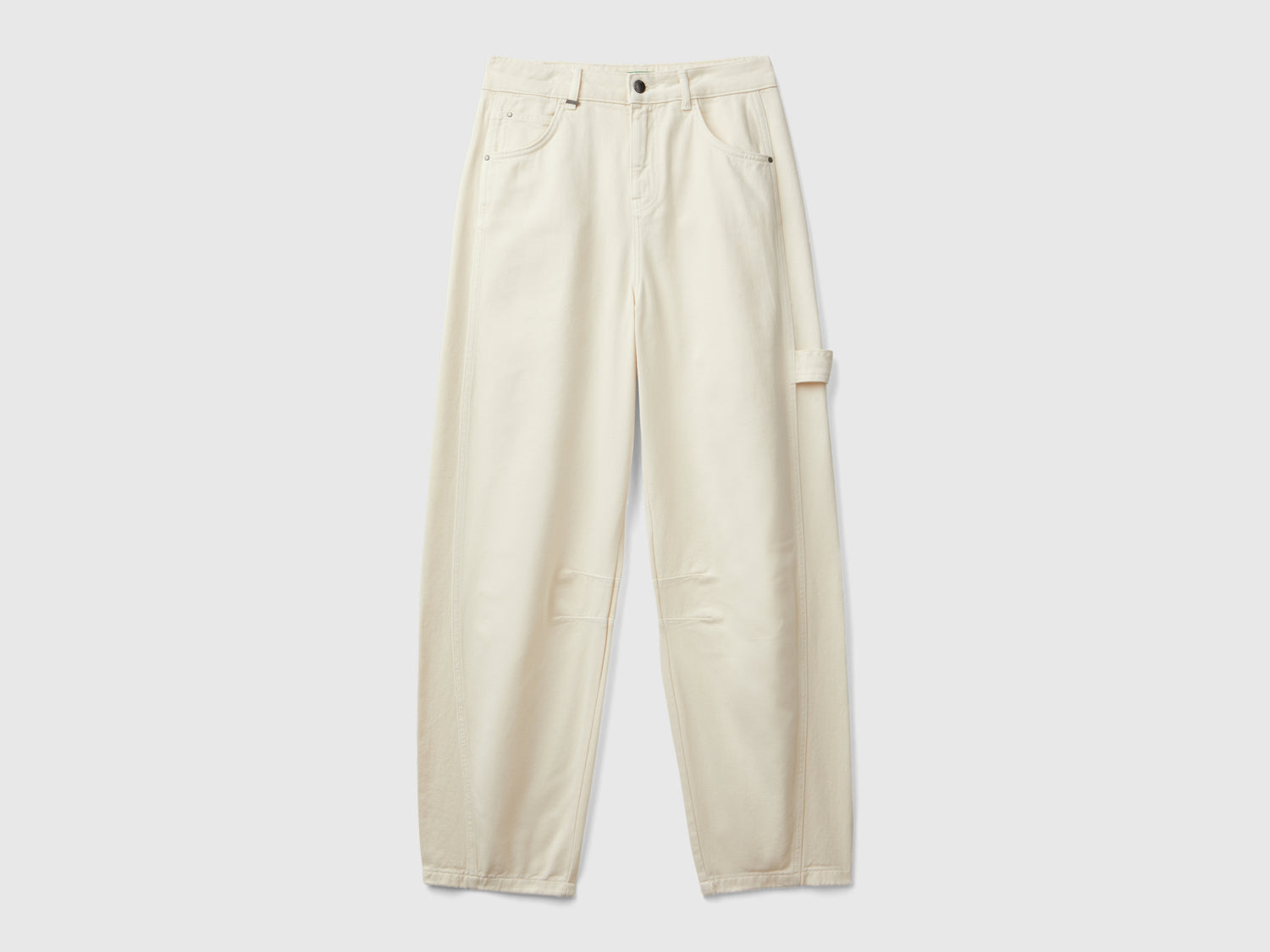Pantalones holgados da donna bianco panna | Benetton Outlet