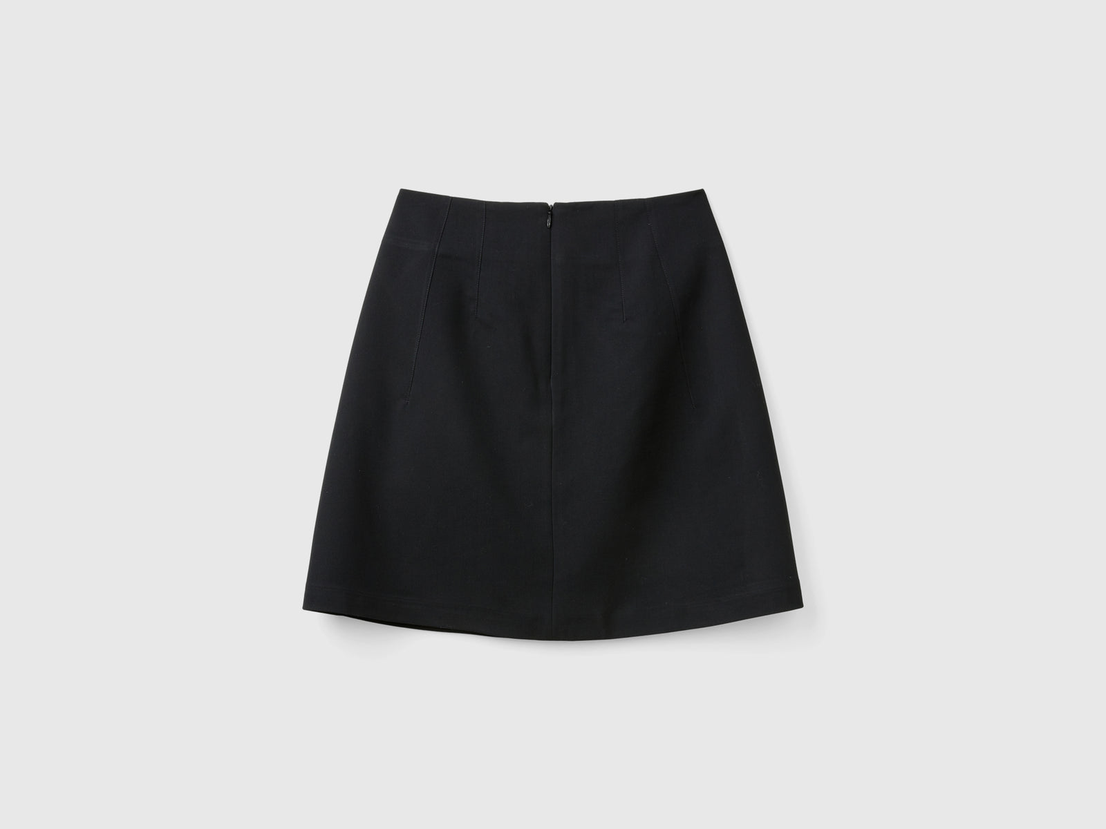 Minigonna in misto cotone stretch da donna nero 2 | Benetton Outlet