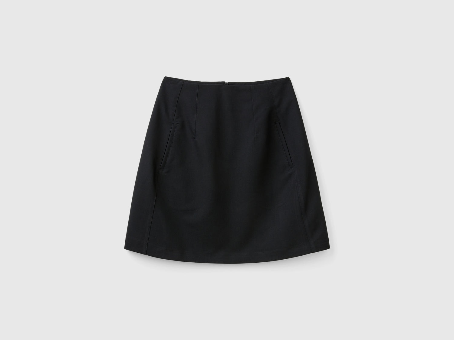 Minigonna in misto cotone stretch da donna nero | Benetton Outlet
