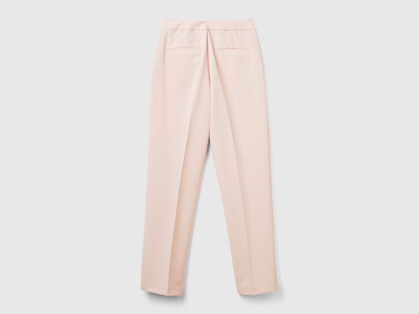 Stretch viscose blend trousers da donna rosa tenue 2 | Benetton Outlet
