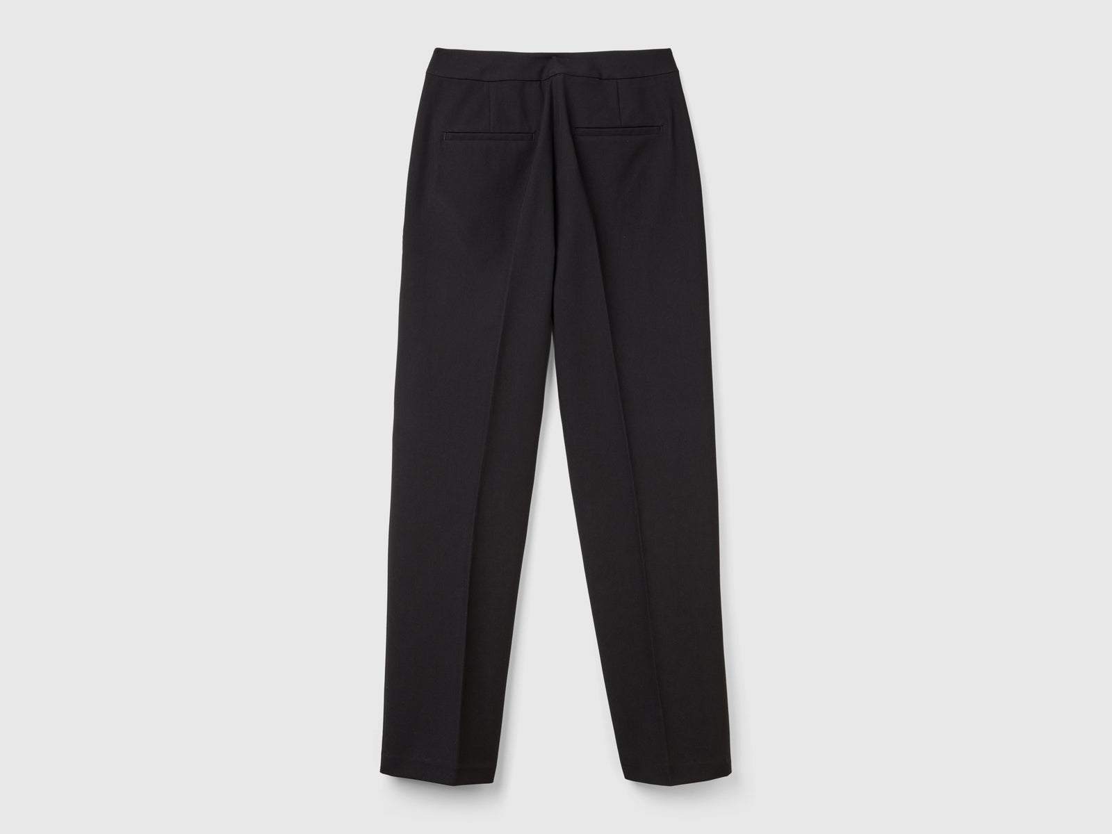 Stretch viscose blend trousers da donna nero 2 | Benetton Outlet