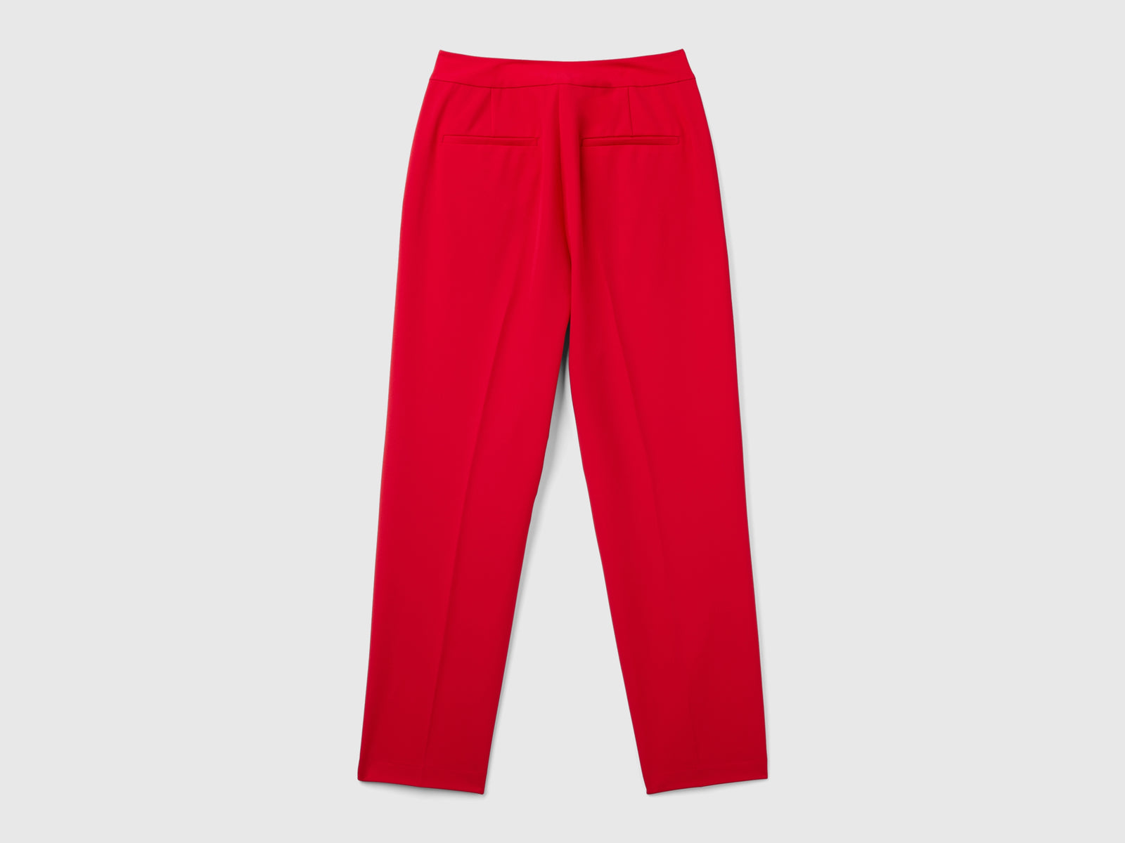 Stretch viscose blend trousers da donna rosso 2 | Benetton Outlet