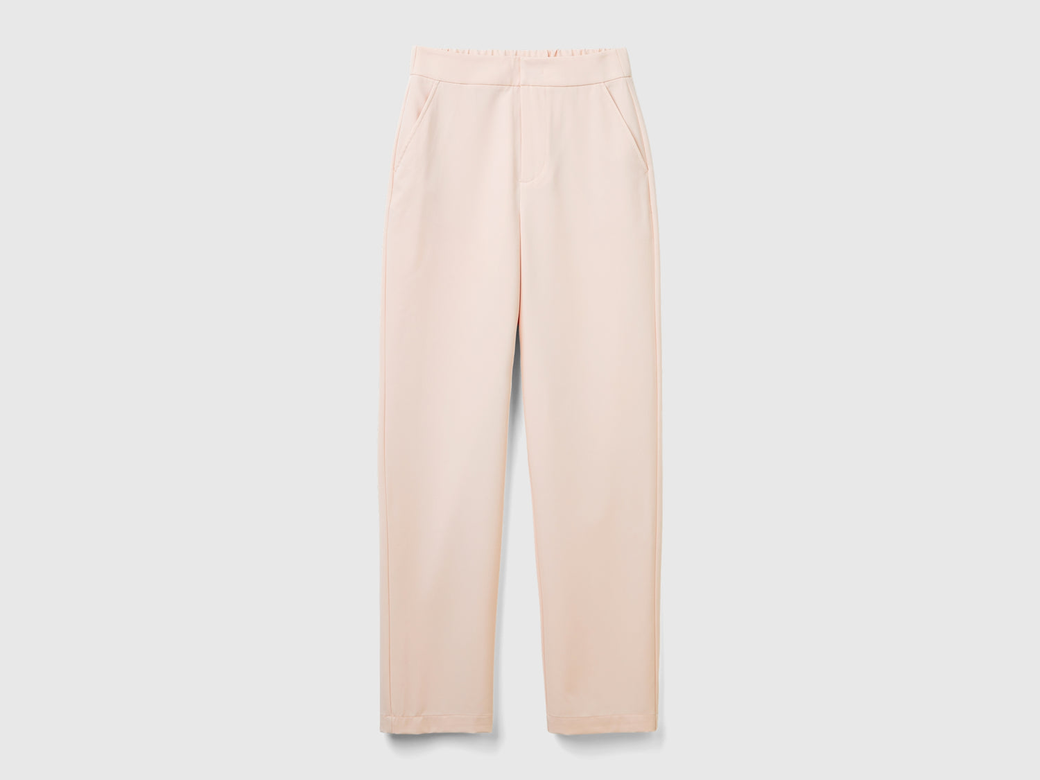Pantaloni fluidi regular fit da donna rosa tenue | Benetton Outlet