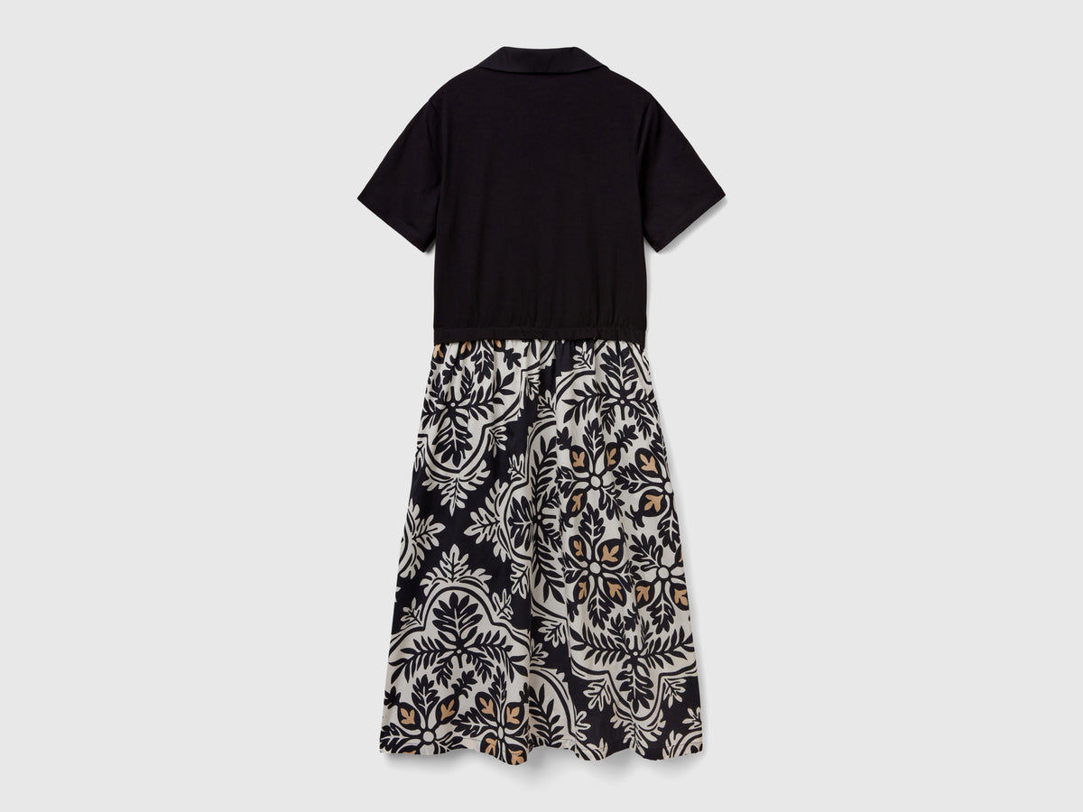 Abito stile polo con gonna stampata