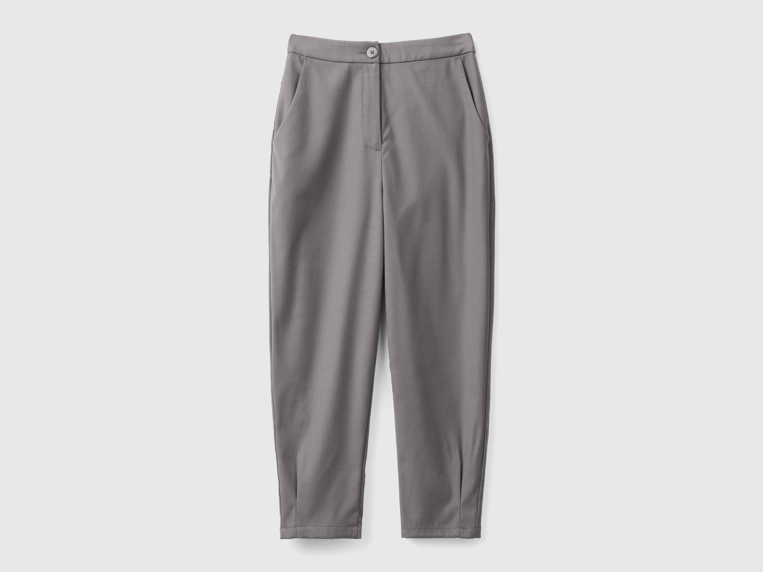 Pantalones globo da donna grigio chiaro | Benetton Outlet