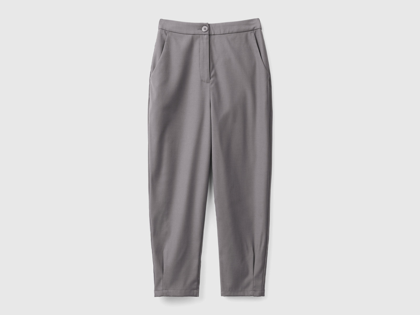 Pantalones globo da donna grigio chiaro | Benetton Outlet