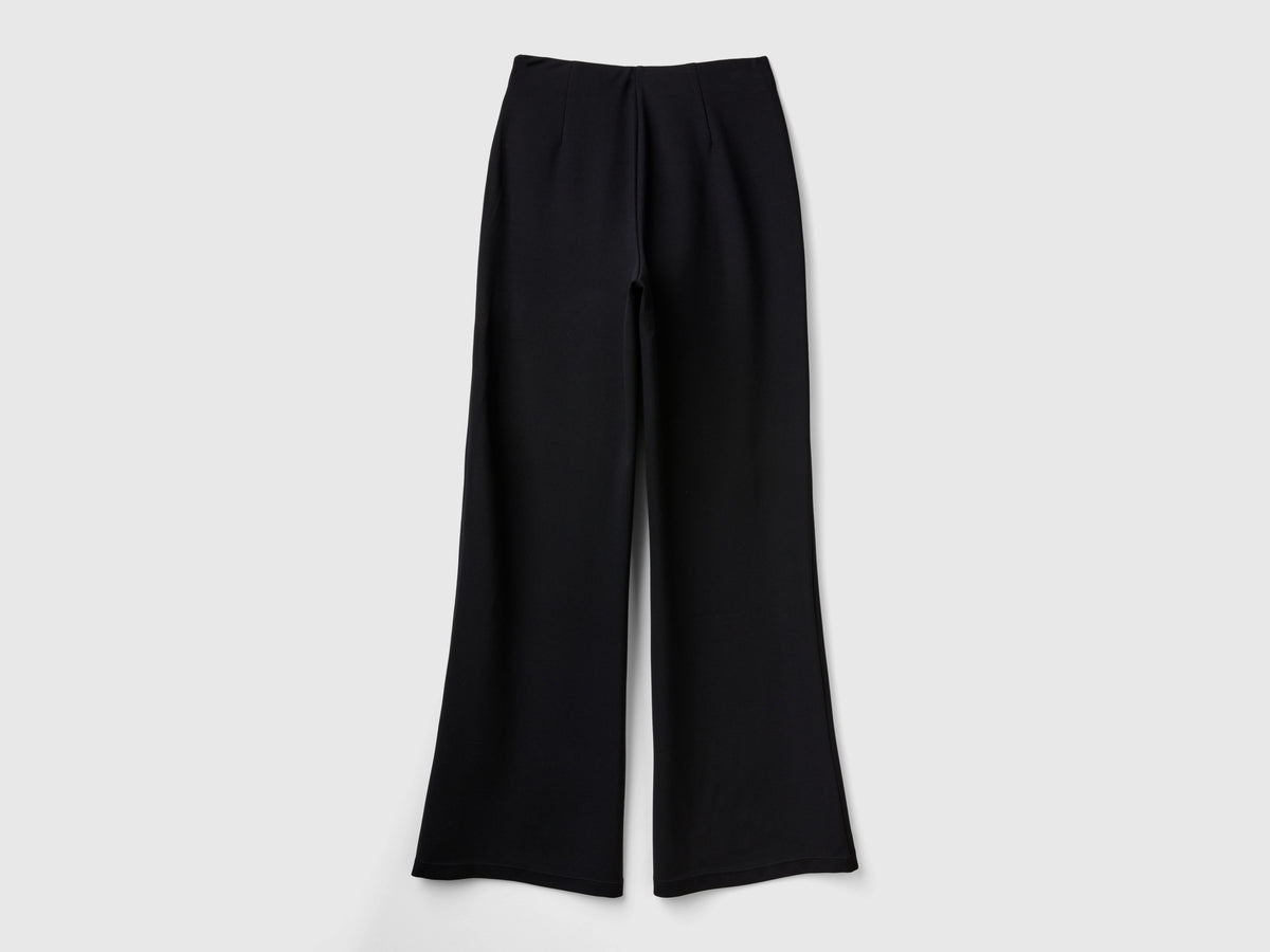 Stretch viscose blend trousers