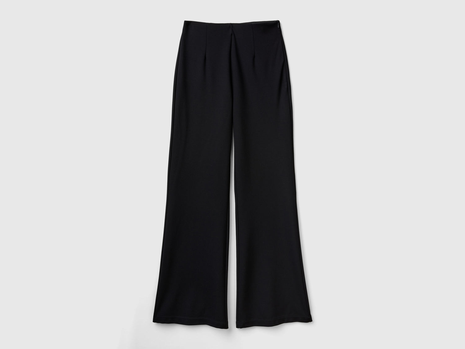 Pantaloni in misto viscosa stretch da donna nero | Benetton Outlet