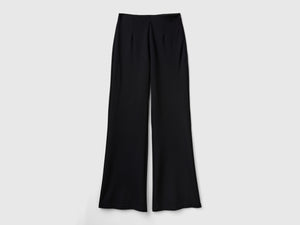 Stretch viscose blend trousers