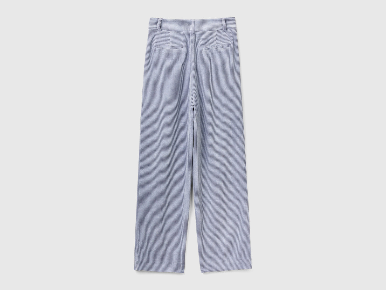 Pantaloni in velluto a costine da donna celeste 2 | Benetton Outlet