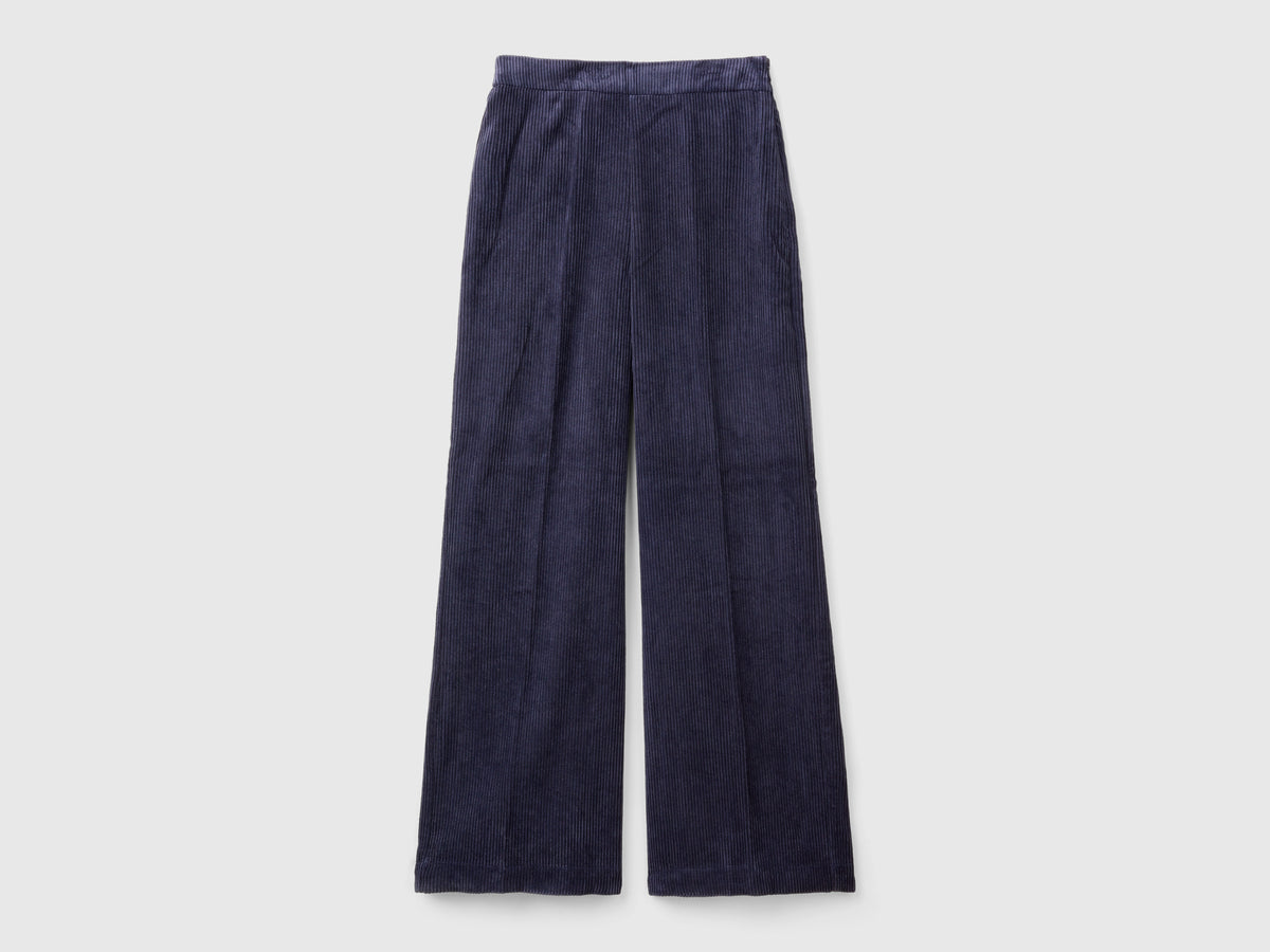 Pantaloni flare fit in velluto