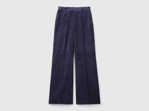 Pantaloni flare fit in velluto