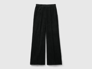 Pantaloni flare fit in velluto