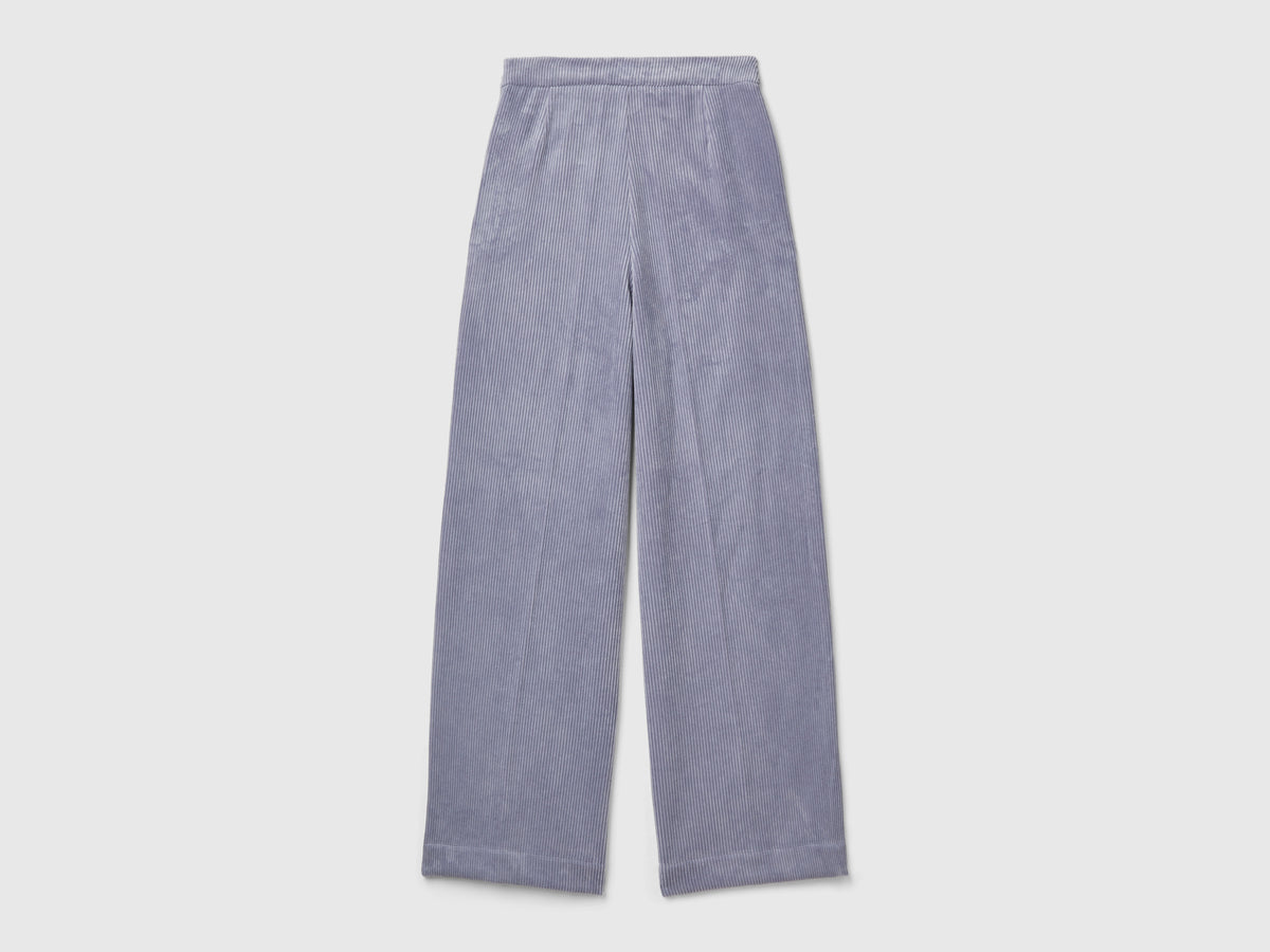 Pantaloni flare fit in velluto