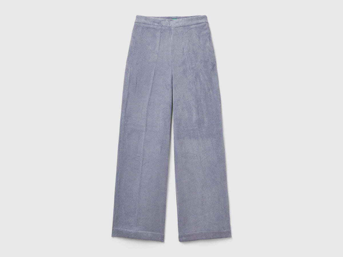 Pantaloni flare fit in velluto