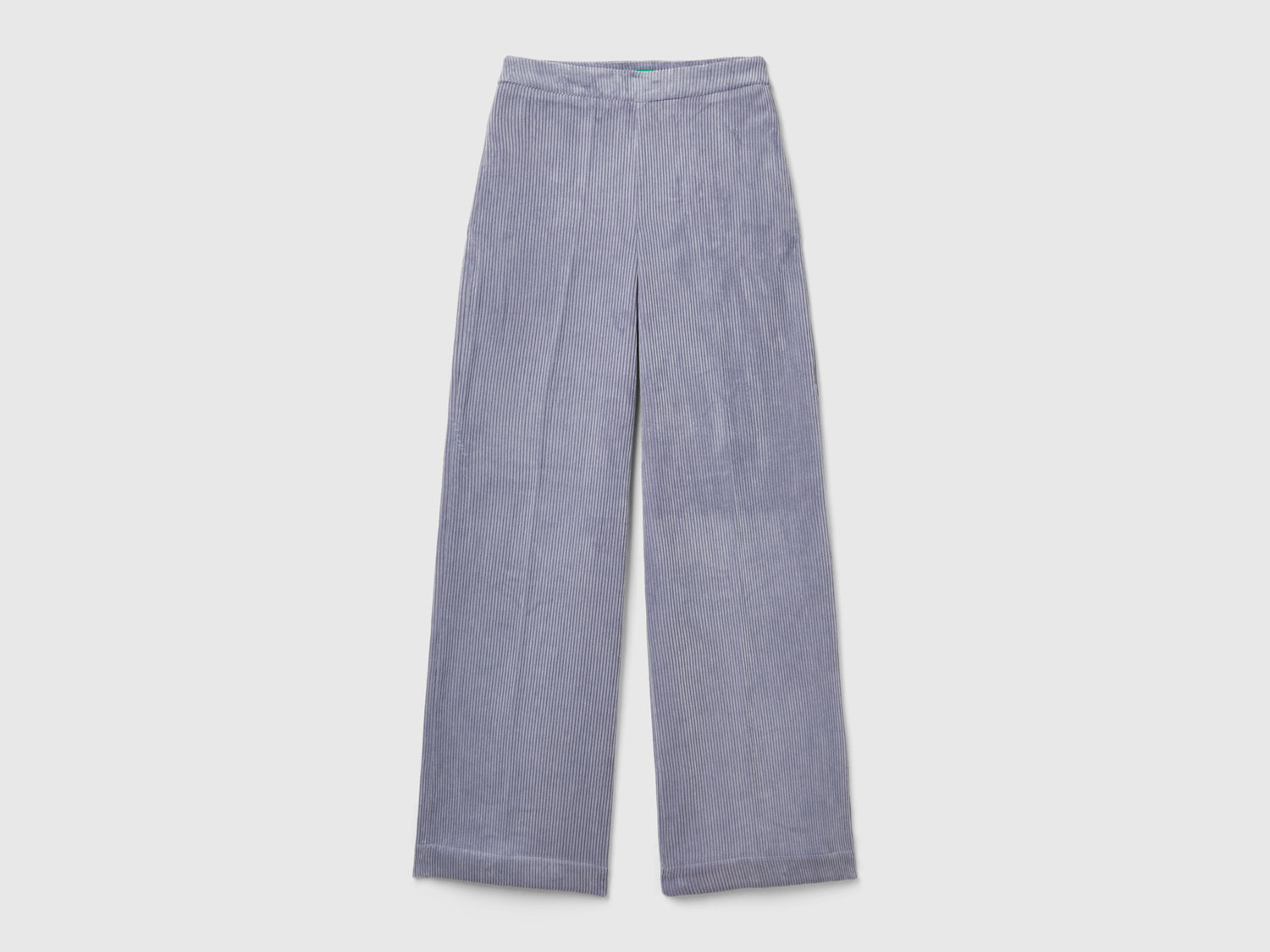 Pantaloni flare fit in velluto da donna celeste | Benetton Outlet