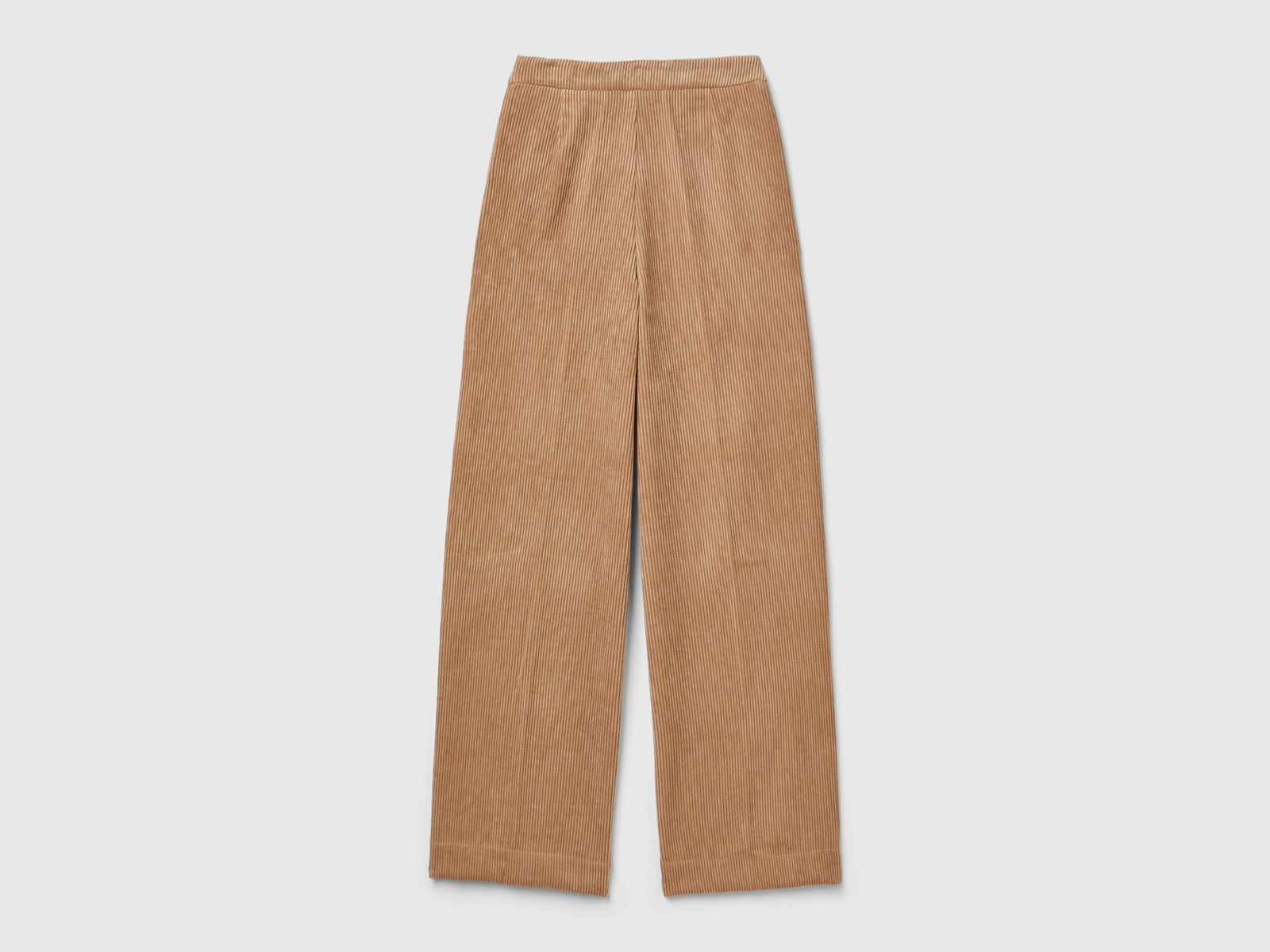 Pantaloni flare fit in velluto da donna cammello 2 | Benetton Outlet