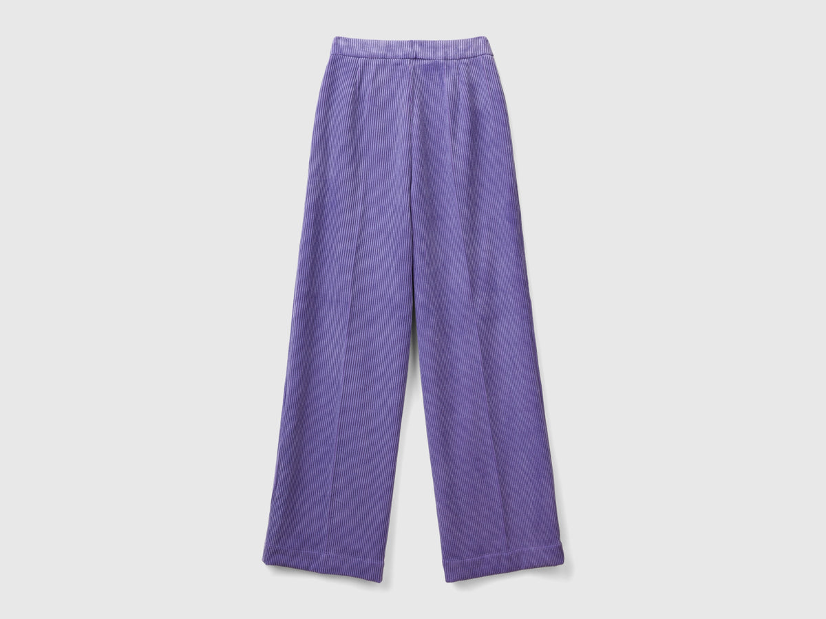 Pantaloni flare fit in velluto
