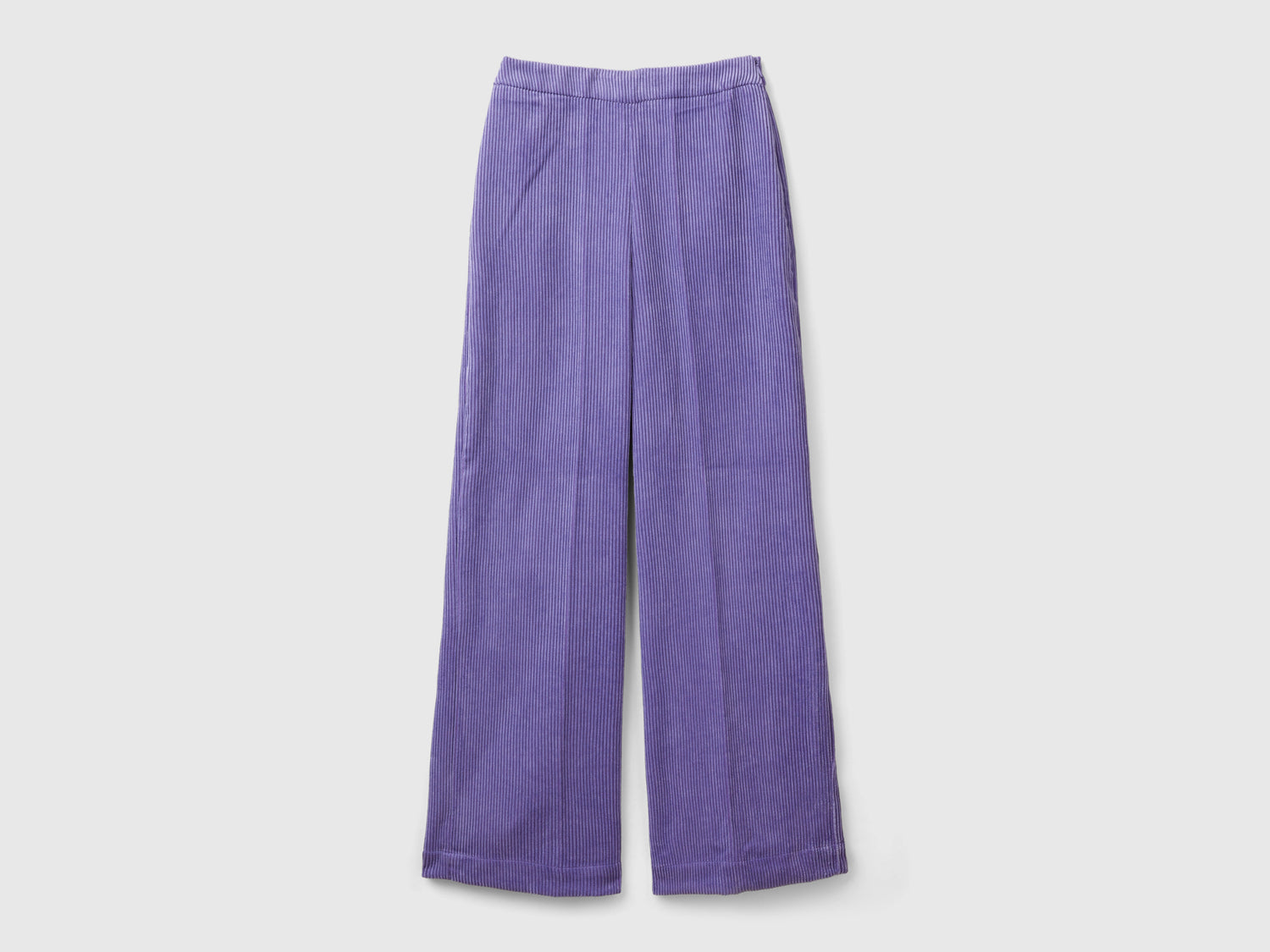Pantaloni flare fit in velluto da donna viola | Benetton Outlet
