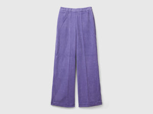 Pantaloni flare fit in velluto