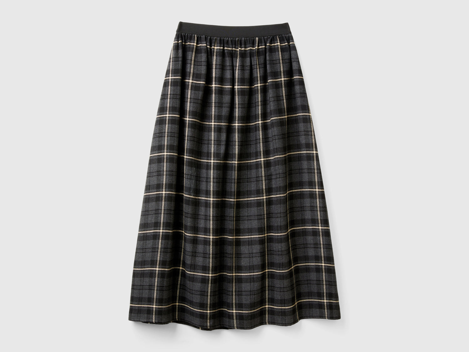 Longuette a quadri tartan da donna grigio scuro | Benetton Outlet