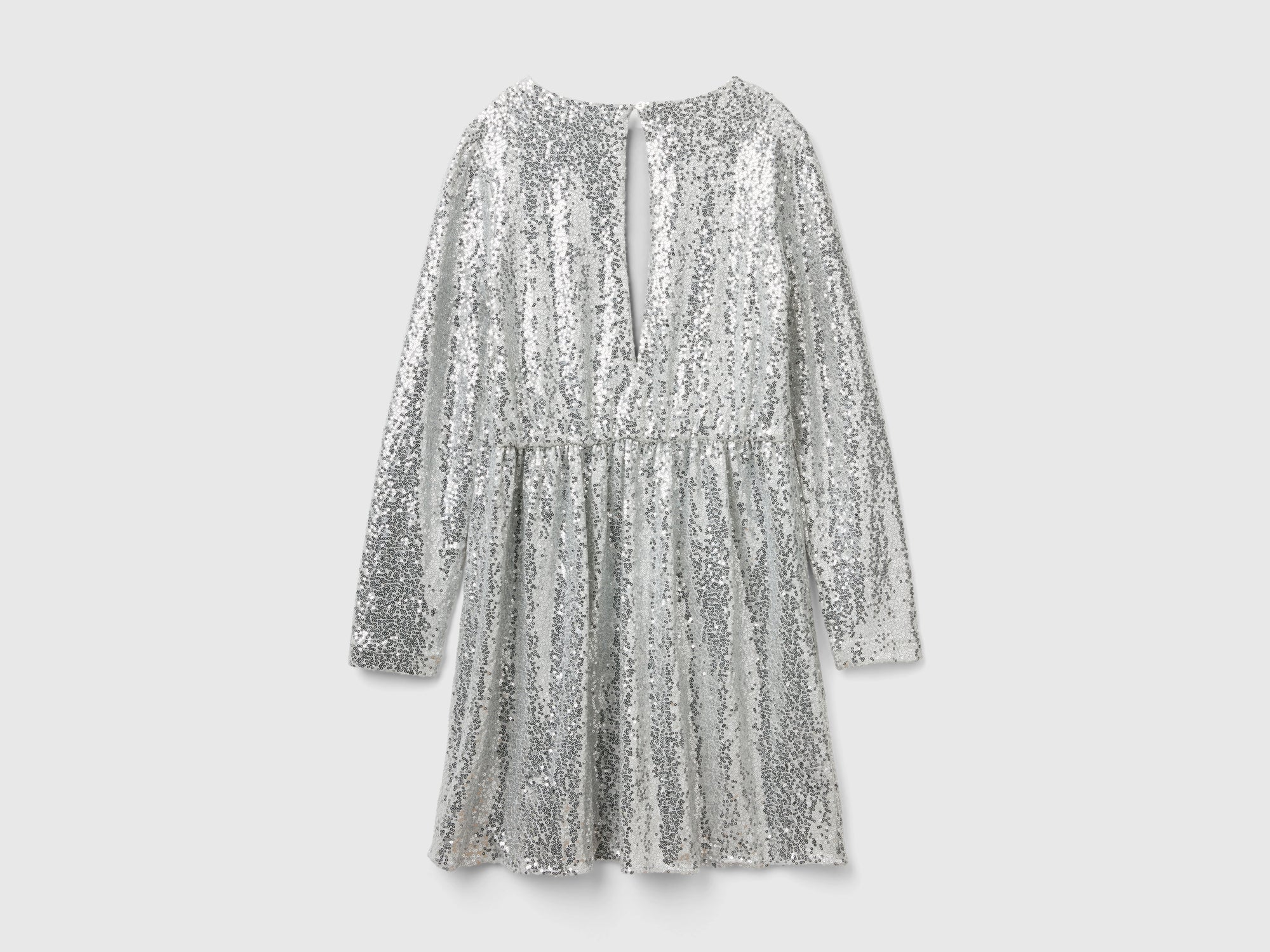Short dress with sequins da donna argento | Benetton Outlet Short dress with sequins da donna argento | Benetton Outlet