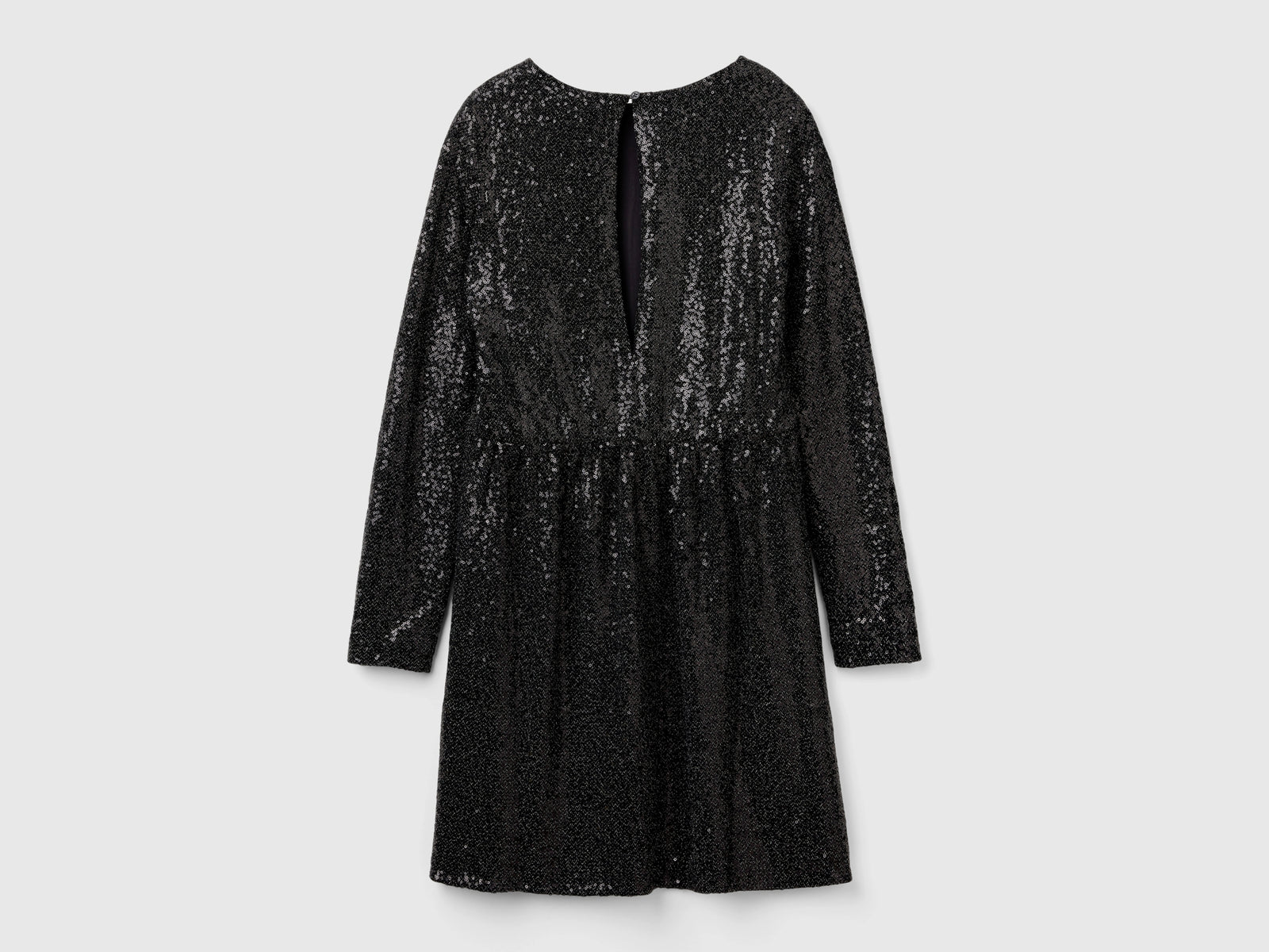 Vestito corto con paillettes da donna nero 2 | Benetton Outlet