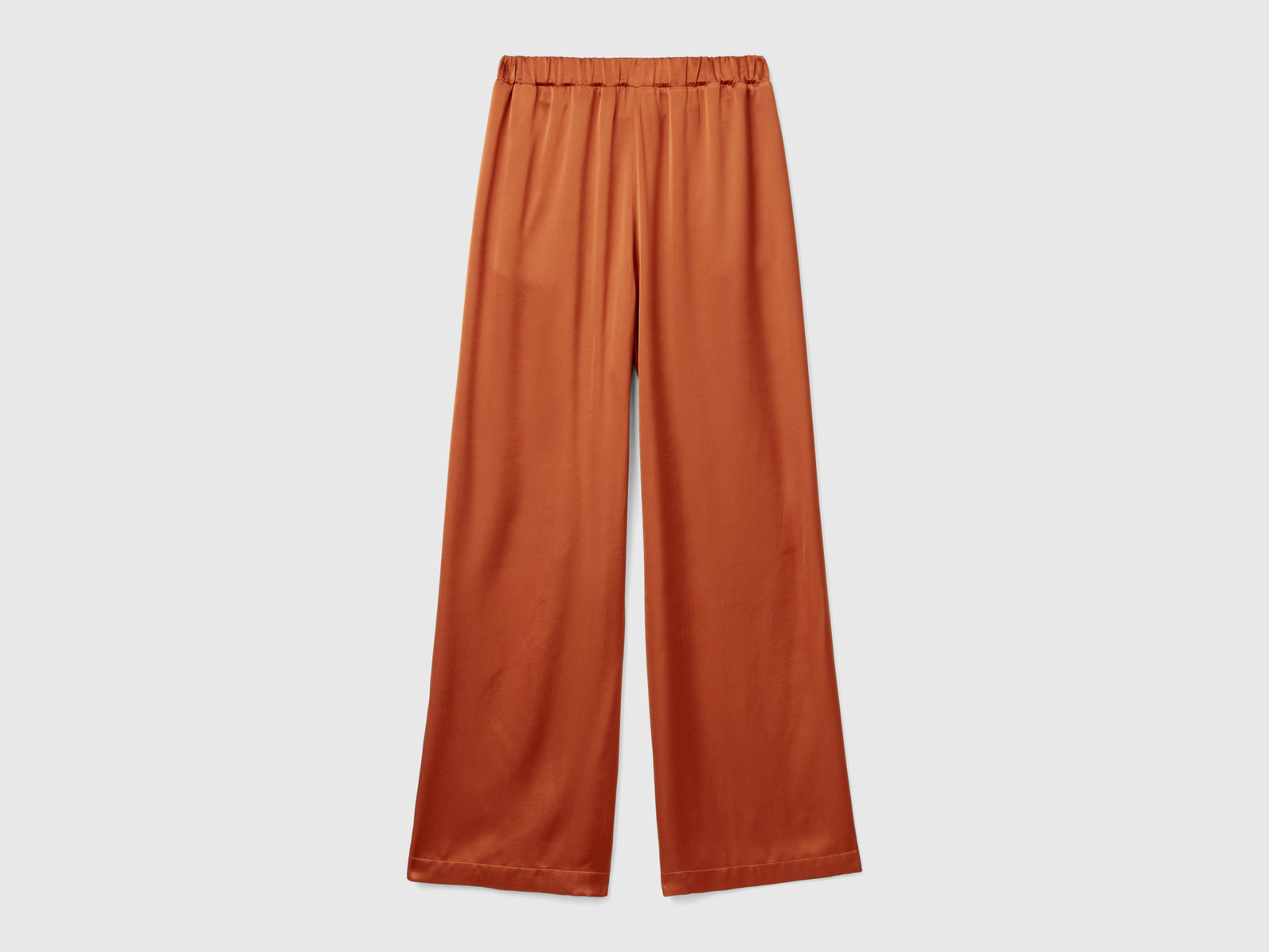 Pantalón ancho 100% viscosa da donna bruciato 2 | Benetton Outlet