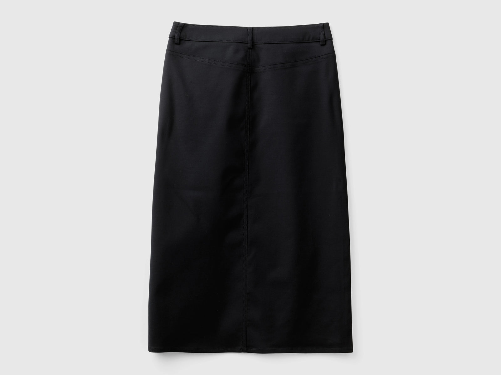 Gonna fluida con spacco da donna nero 2 | Benetton Outlet