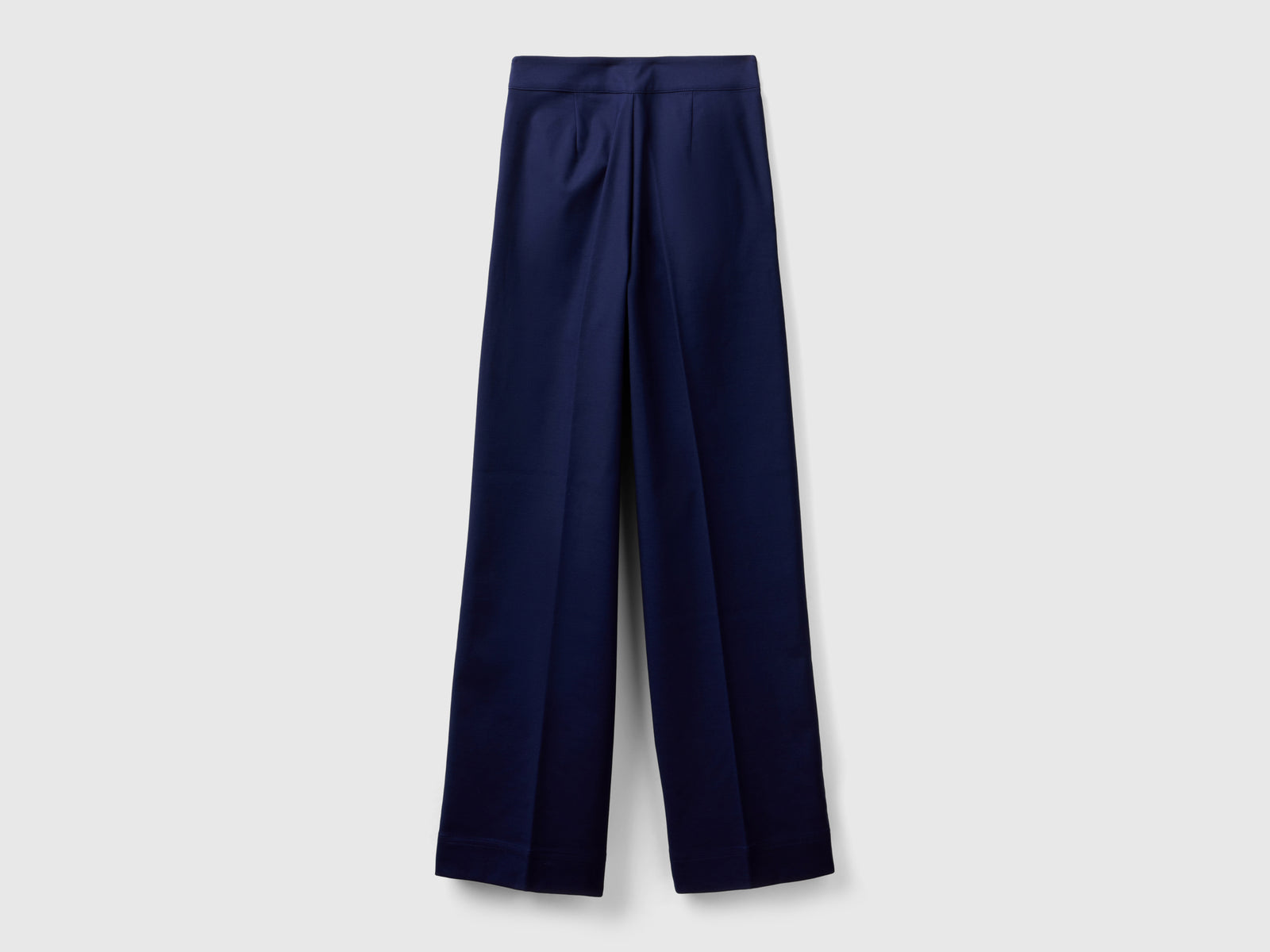 Pantaloni palazzo a vita alta da donna blu scuro 2 | Benetton Outlet