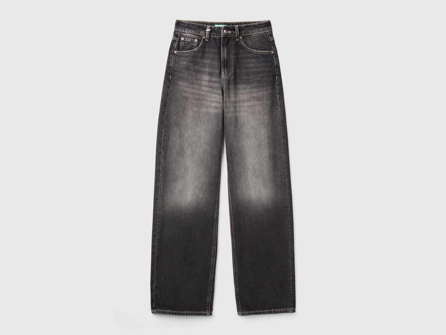 Jeans loose fit da donna nero | Benetton Outlet