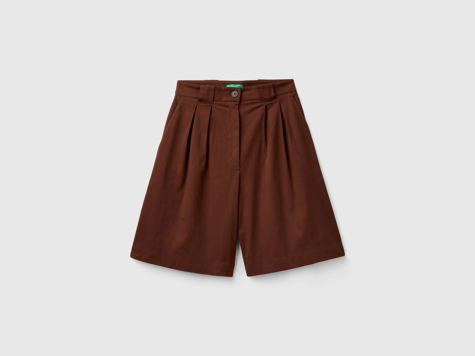Bermuda comfort fit da donna marrone scuro | Benetton Outlet