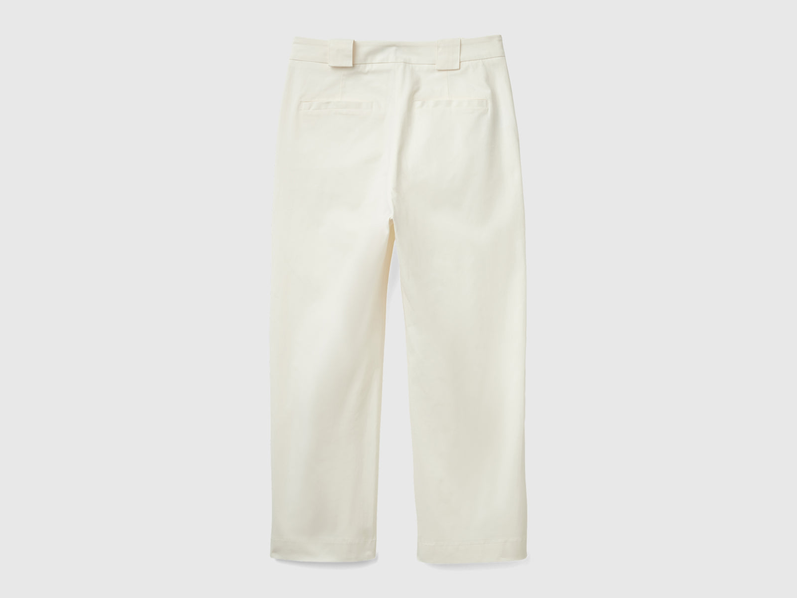 Pantaloni cropped con gamba dritta da donna bianco panna 2 | Benetton Outlet