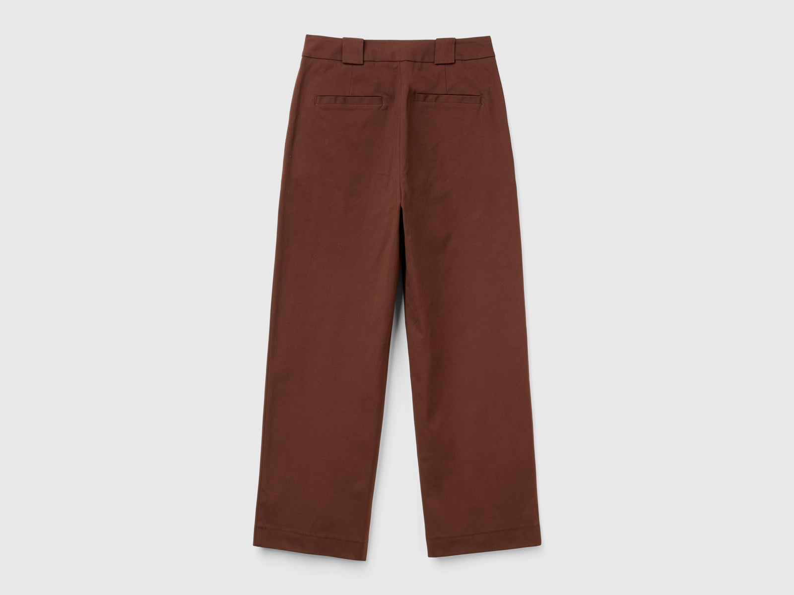 Pantaloni cropped con gamba dritta da donna marrone scuro 2 | Benetton Outlet