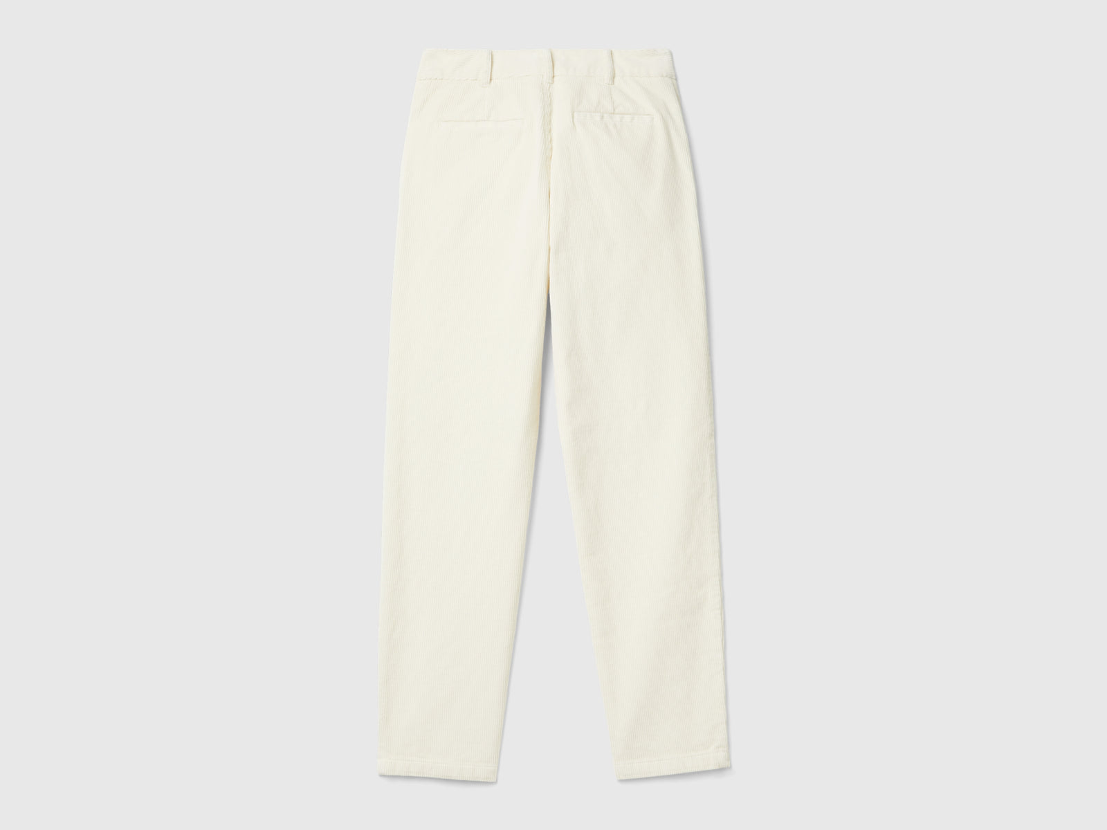 Pantalones de pana suave da donna bianco panna 2 | Benetton Outlet