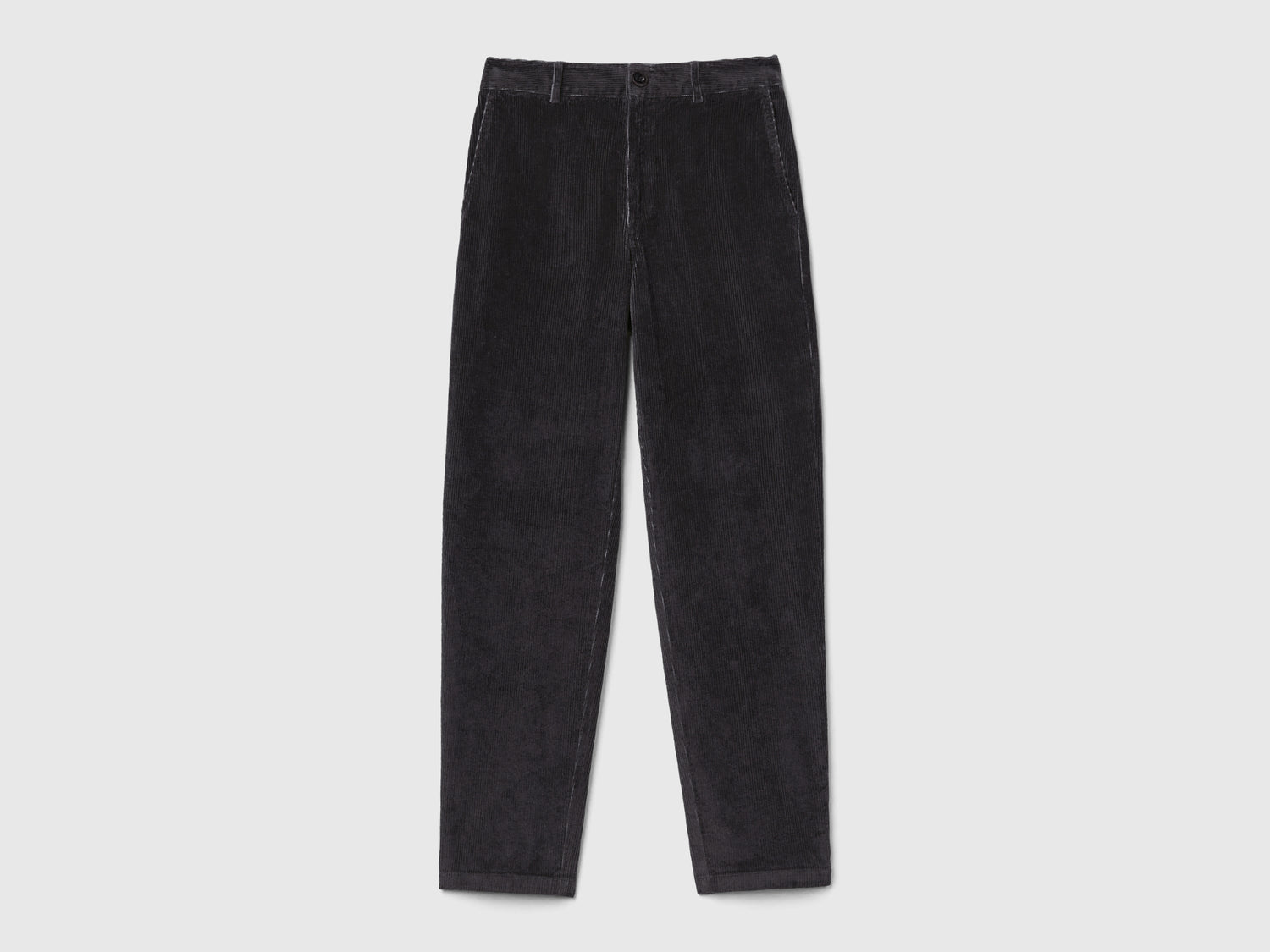 Pantaloni morbidi in velluto a coste da donna nero | Benetton Outlet