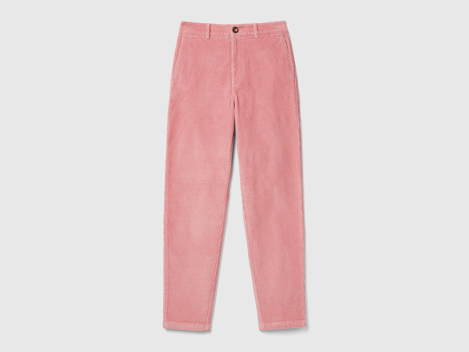 Pantaloni morbidi in velluto a coste da donna rosa | Benetton Outlet