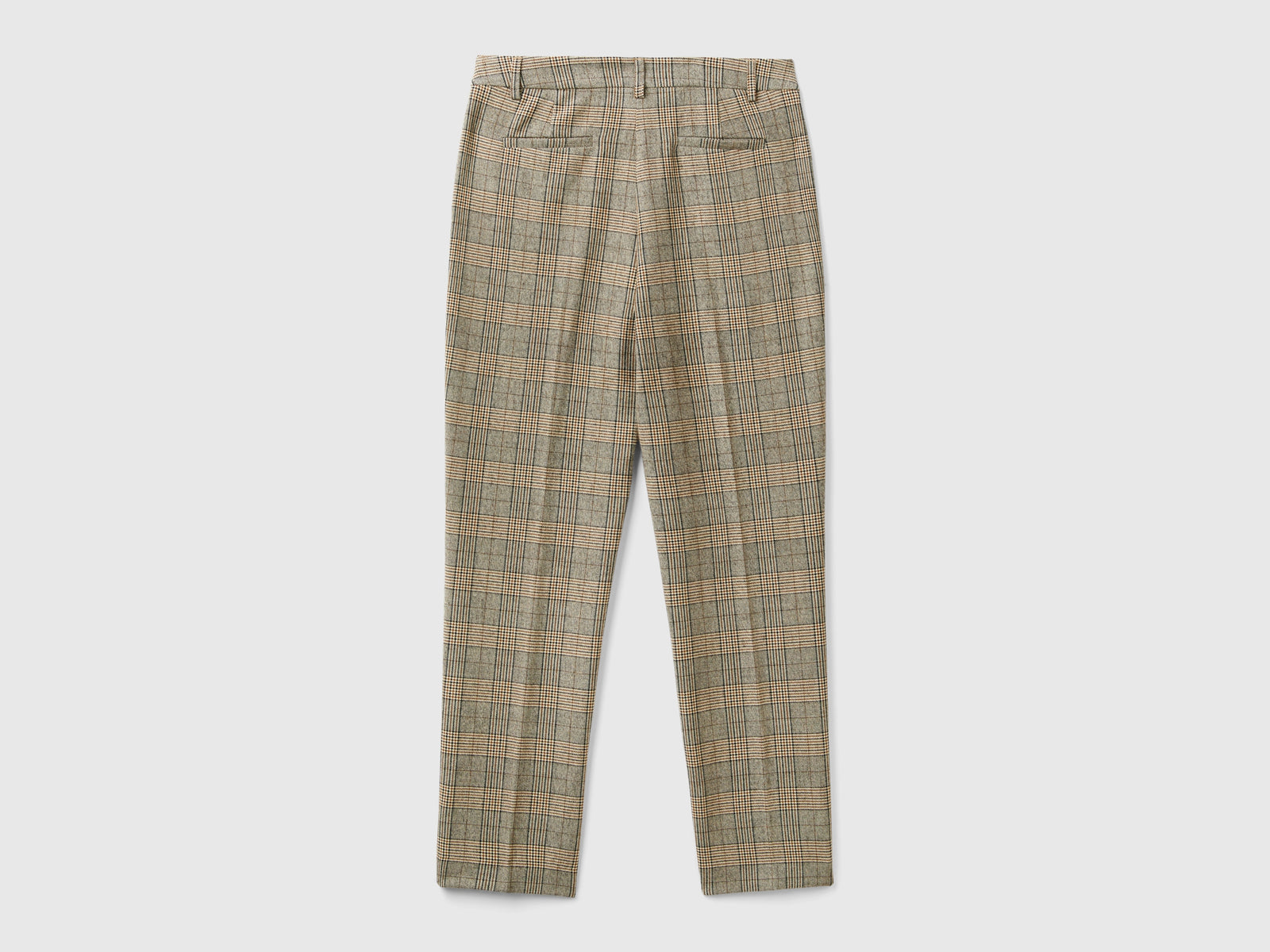 Prince of Wales flannel trousers da donna beige 2 | Benetton Outlet