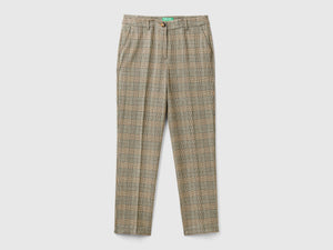 Prince of Wales flannel trousers