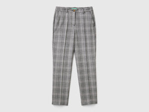 Prince of Wales flannel trousers