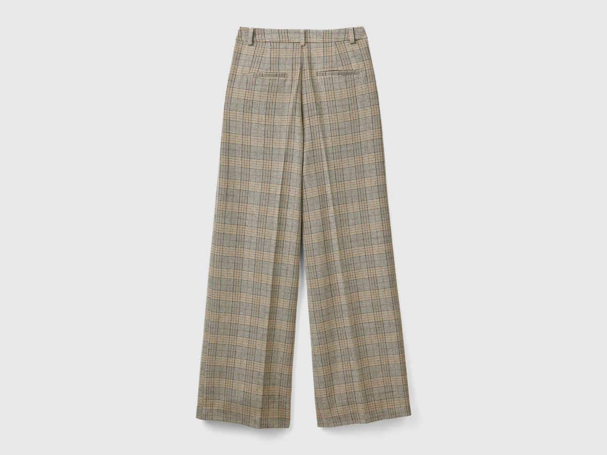 Pantalones anchos Príncipe de Gales