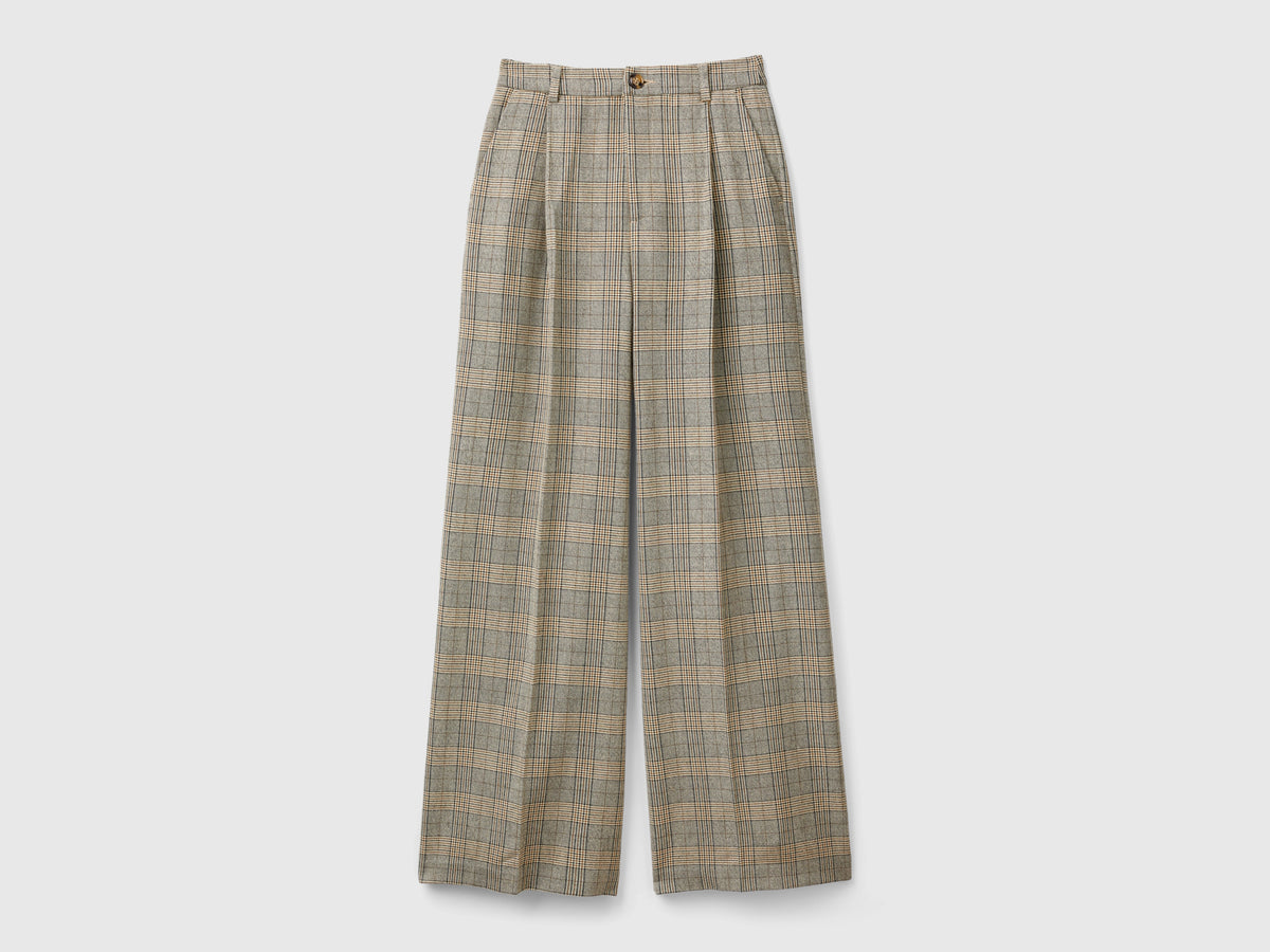 Pantalones anchos Príncipe de Gales