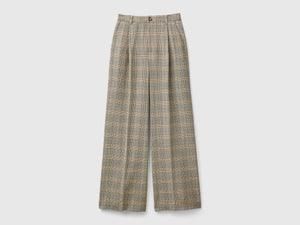 Pantalones anchos Príncipe de Gales