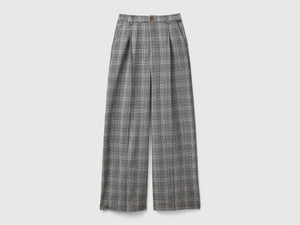 Pantalones anchos Príncipe de Gales