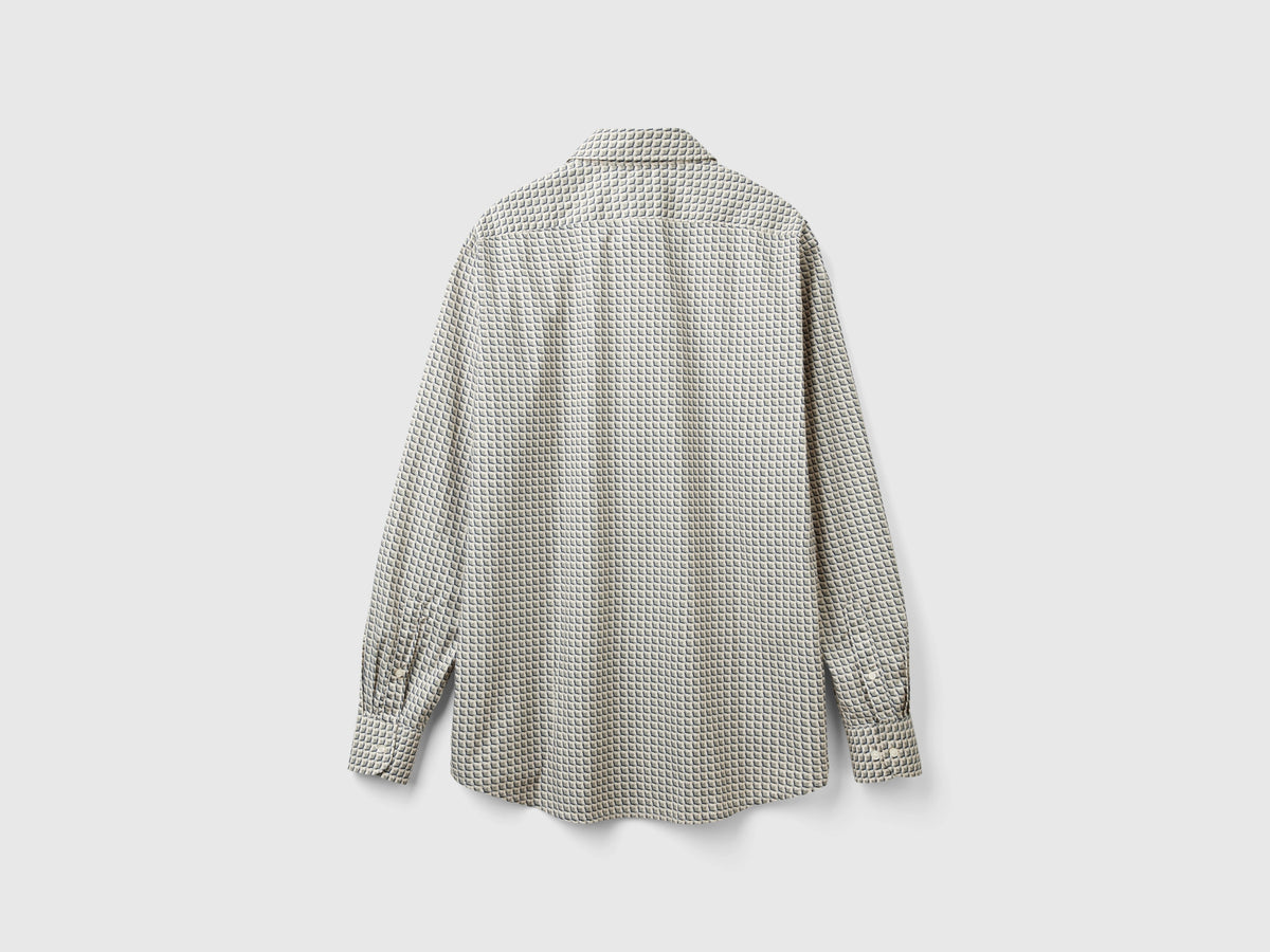 Camicia fantasia in cotone bio