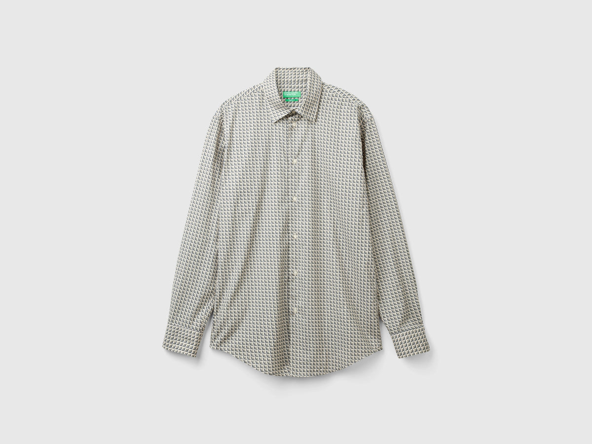 Camicia fantasia in cotone bio