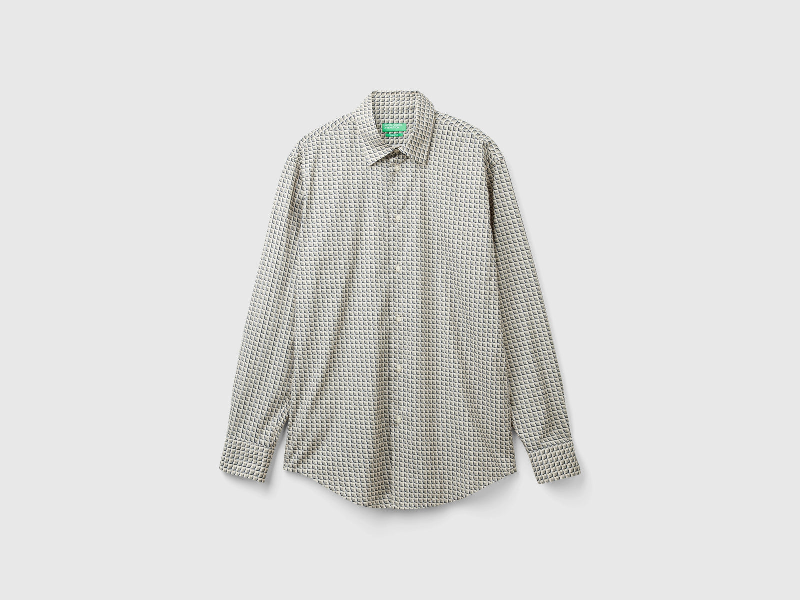 Camicia fantasia in cotone bio da uomo multi-color | Benetton Outlet
