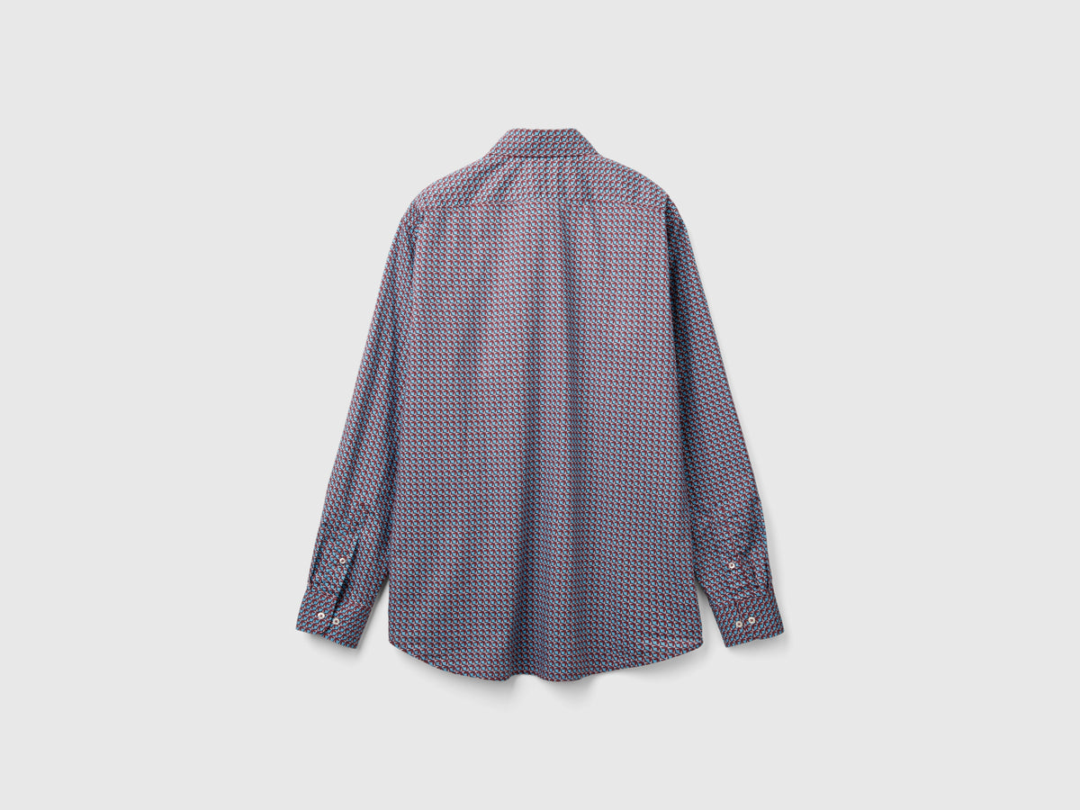 Camicia fantasia in cotone bio