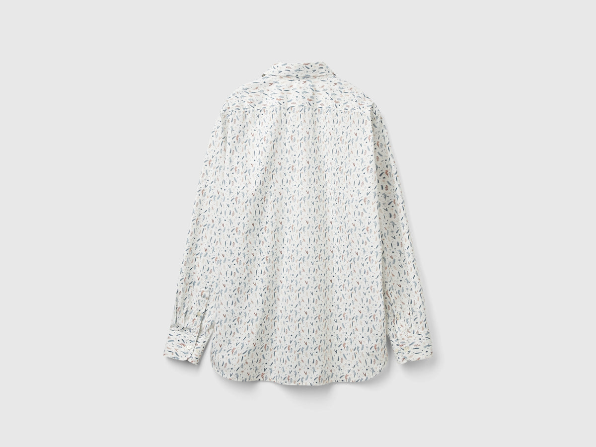 Camicia fantasia in cotone bio