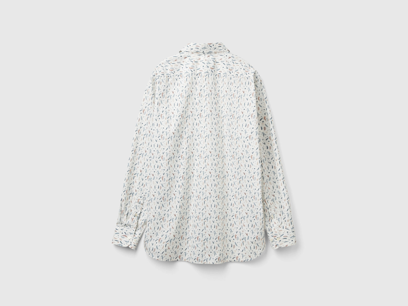 Camicia fantasia in cotone bio da uomo bianco 2 | Benetton Outlet